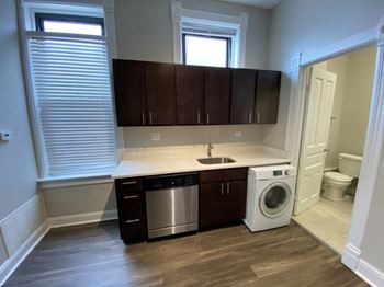 Washer and dryer in select apartments